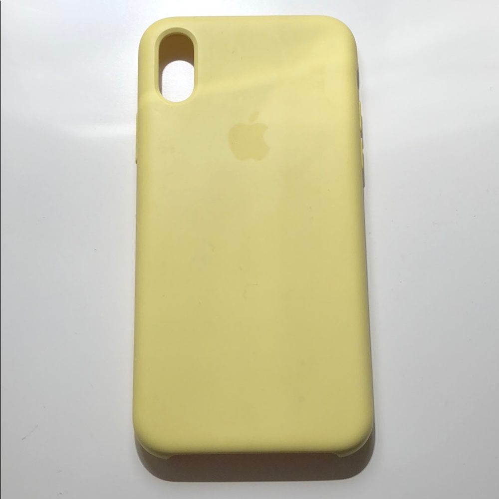 yellow iPhone X apple silicone case